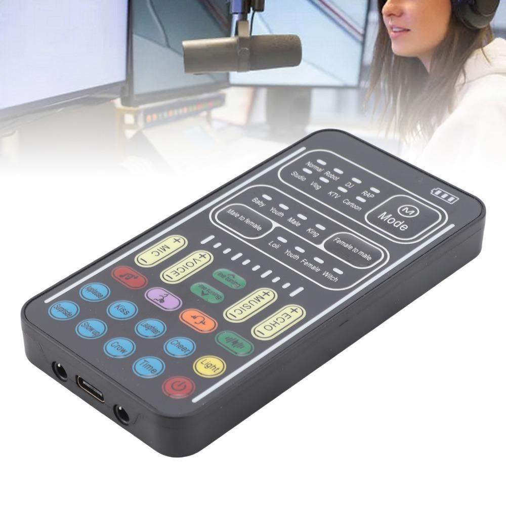 8 Voice Recording Mini Sound Card  For Game Anchor Recording Computer