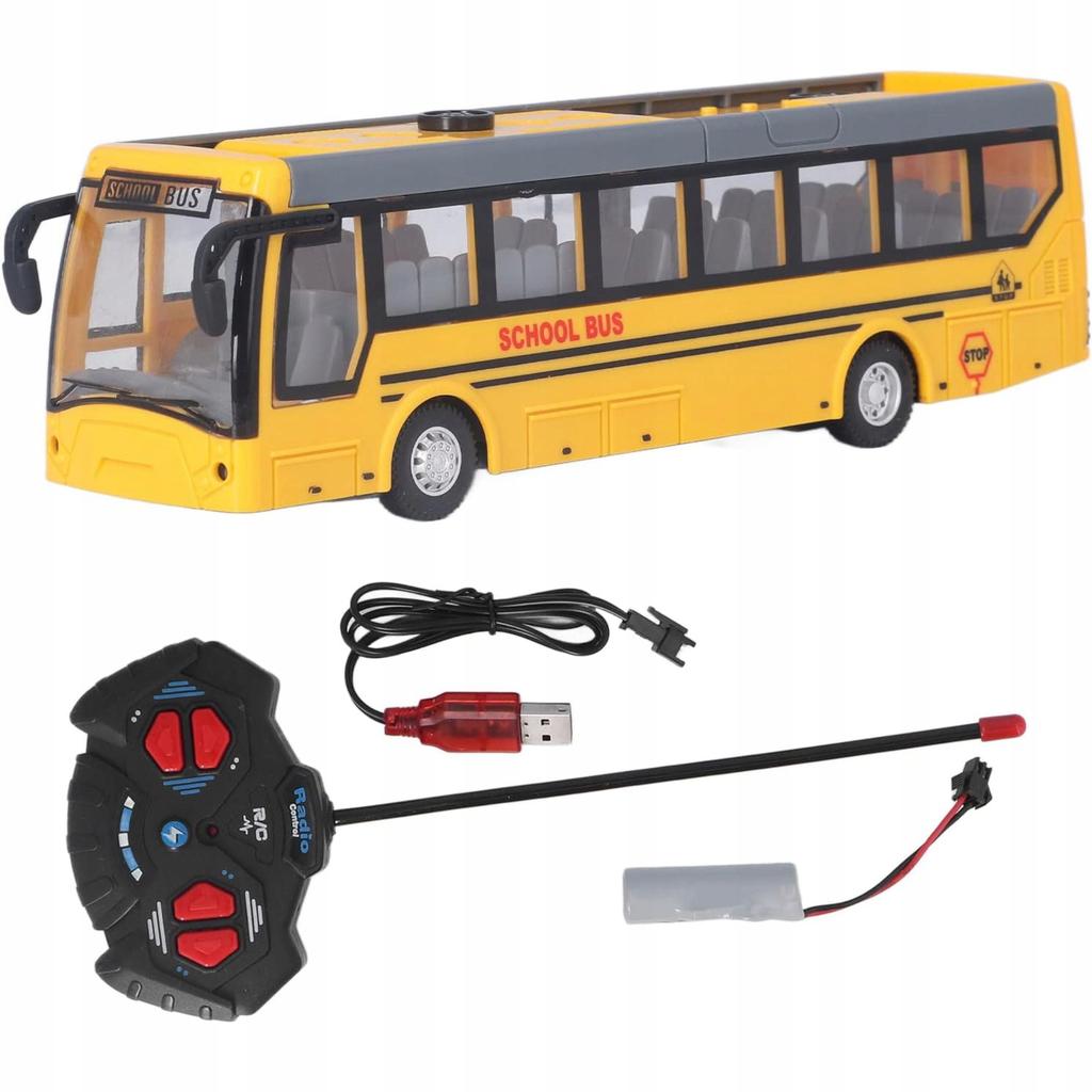 Autobus Szkolny Zdalnie Sterowany Na Pilota Z Akumulatorem Rc Dla Dzieci