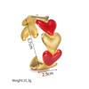 Atoztide Stainless Steel Multiple Style Candy Color Oil Dripping Bracelet for Women Irregular Cuff Bangle Christmas Jewelry Gift