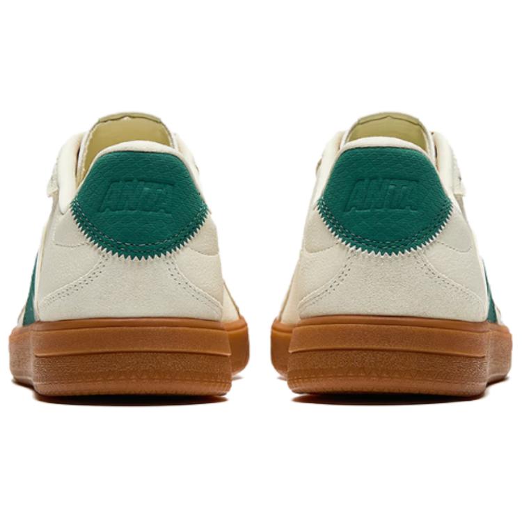 Anta German Army Trainers Wear resistant And Lightweight Low top Skateboard Shoes Men's White Green 912518009-3