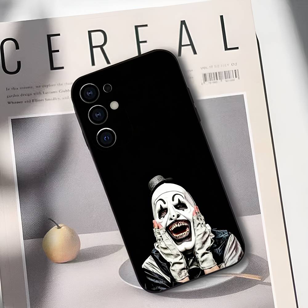 Art the Clown Horse T-Terrifier Soft Black Phone Case for Samsung S25/S24/S21/S22/S23/S30/Ultra/S20/Plus/Fe/Lite
