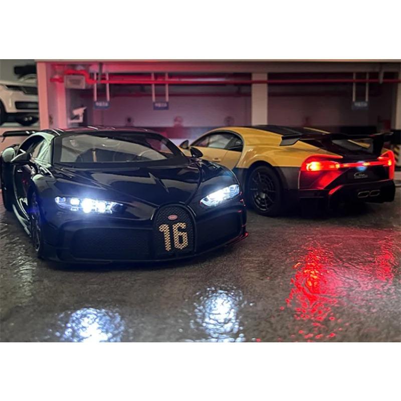 1/18 BUGATTI Chiron PUR SPORT Alloy Sports Model Diecasts Metal Racing Super Car Model Sound and Light Simulation Kids Toys Gift