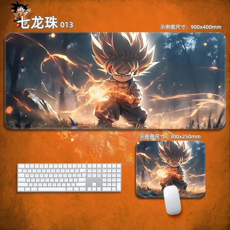 Anime Mauspads Drachenball Leder-Mauspad Nachhaltig Kleiner Junge Handgelenkstütze Tastaturunterlage Tischmatte Son Goku Animation Dekorative Tischdecke