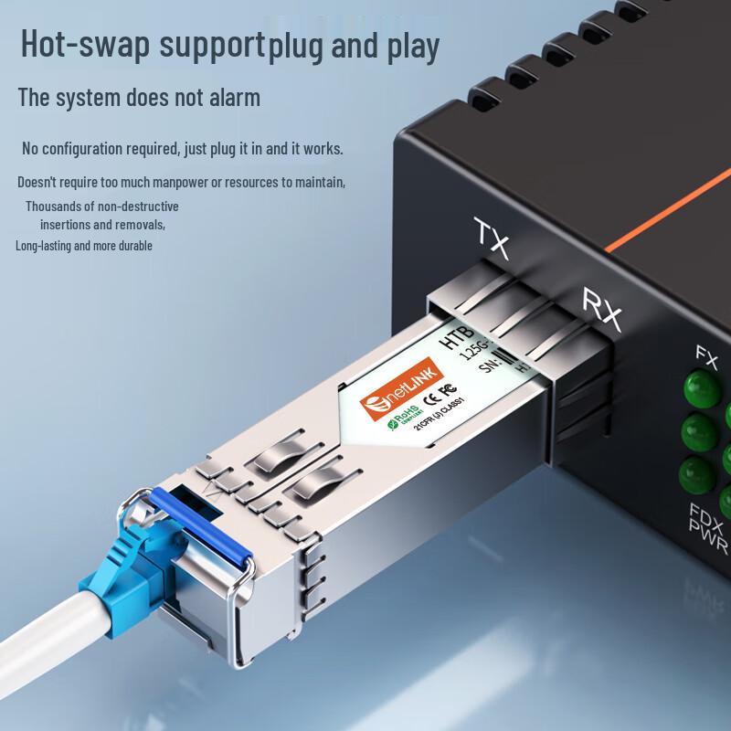 netLINK 1.25G SFP Gigabit Single-Mode Single-Fiber Optical Transceiver Pair (3km LC)