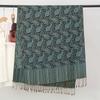 [T077] Ethnic Style Tassel Blanket Thick Pashmina Winter Warm Shawl Wrap Cashmere Jacquard Scarf Women Neckerchief Poncho Stoles