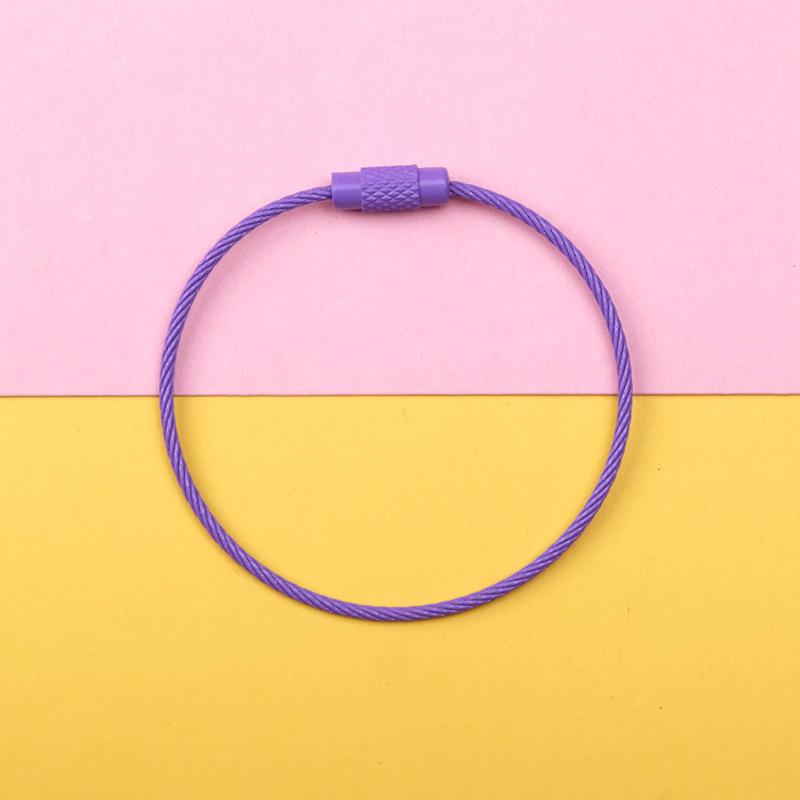 

Креативное красочное эмалированное стальное проволочное кольцо для ключей - Многофункциональный DIY автомобильный брелок-аксессуар Stainless Steel Standard Packaging