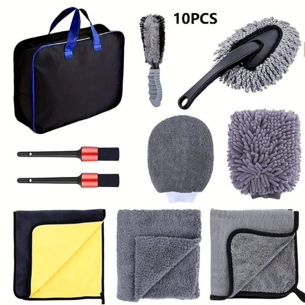Wheel Cleaning Kit - Car Wash Brush Set For Tire Cleaning