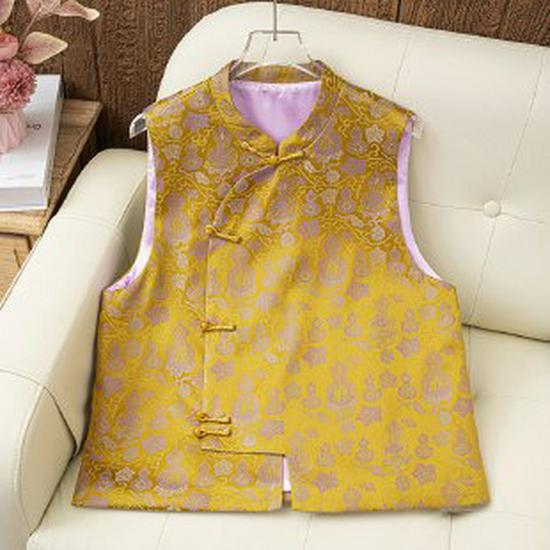 

Elegant Jacquard Shawl - Spring Collection for Stylish Middle-Aged & Elderly Women 2XL жёлтый