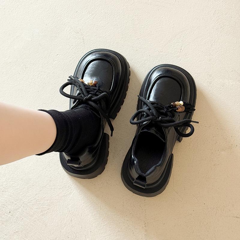 

Platform soft leather small leather shoes women s 2025 autumn and winter new British sweet cool style retro loafers casual single shoes 35