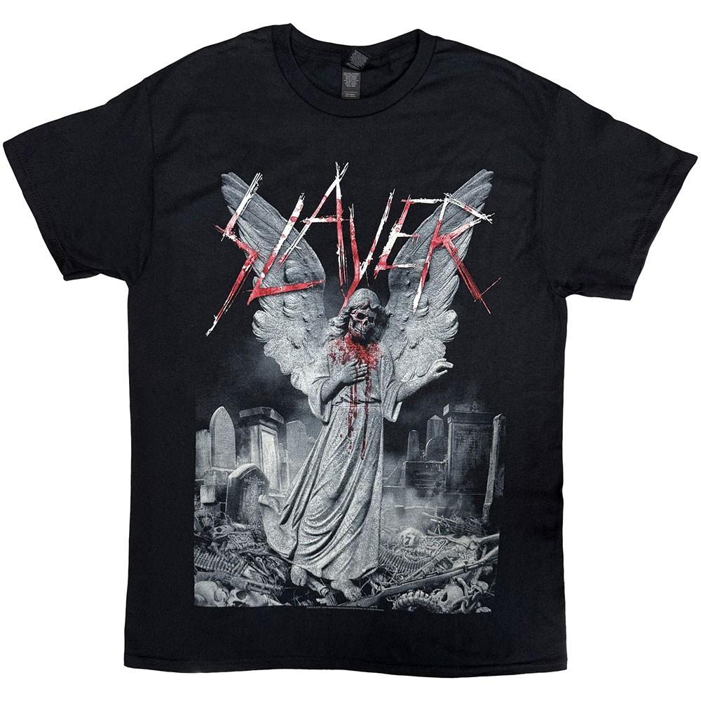 Slayer T Shirt Gravestone Walks Band Logo New Official Mens Black