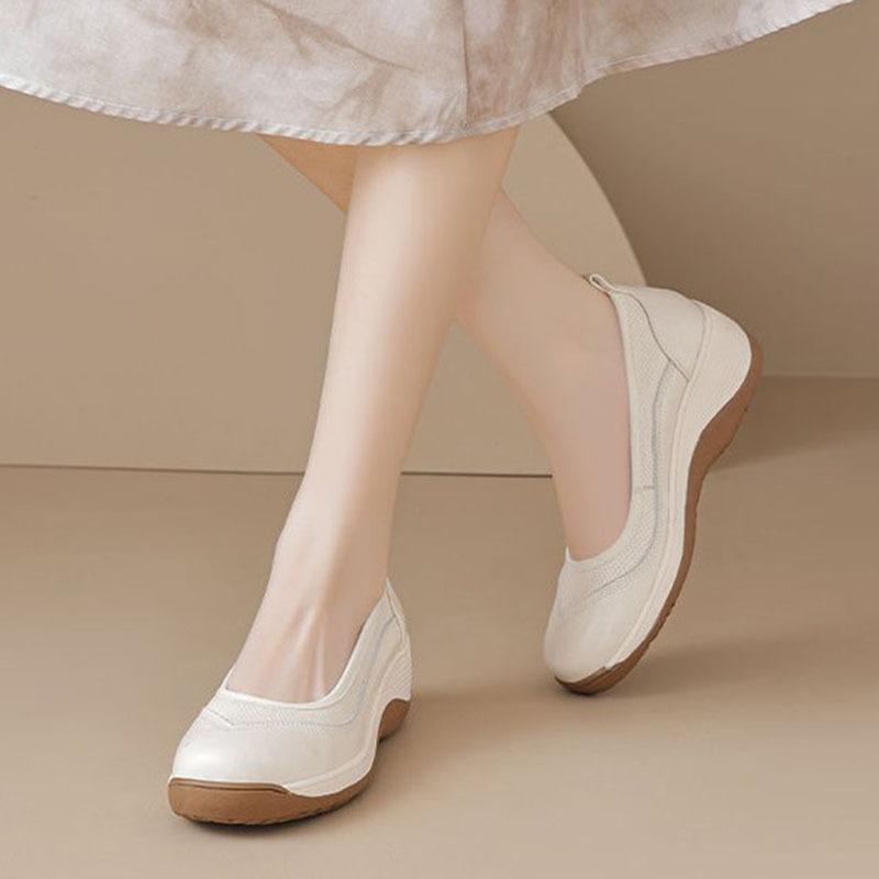 Comemore Round Toe Solid Ladies Vulcanize Shoes Casual Solft Sole Mary Jane Shoes Comfortable Slip On Loafers Zapatillas Mujer