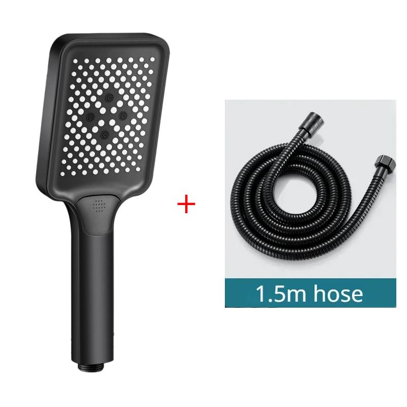 Shower Head, Pressure-boosting Shower Nozzle, Large Water Output Silicone Anti-clogging Shower Head with Three-level Adjustment