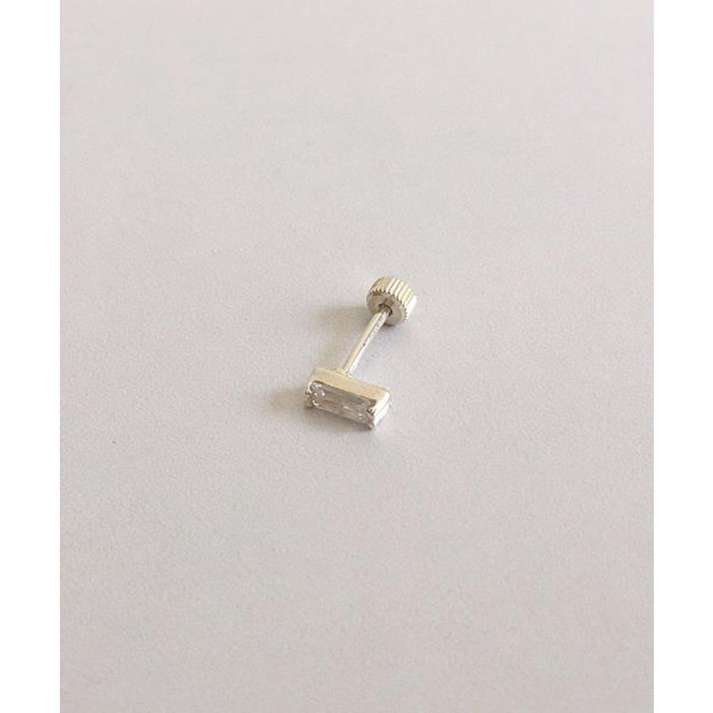 [4Xtyle] (Silver925) Square Cubic Piercing