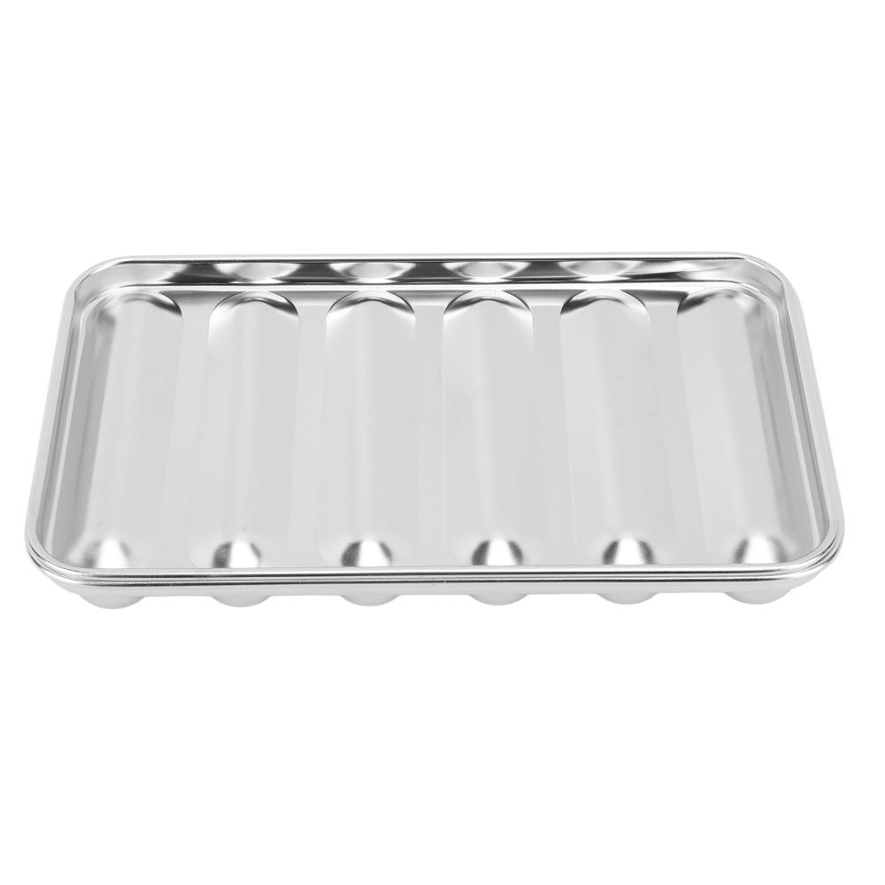 Silver Sausage Mold 304 Stainless Steel Sausage Baking Mold Durable Hot Dog Mold  Multi-Purpose