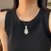 Jade White Ice Light Natural White Chalcedony Pendant Agate Pendant, Real Shot