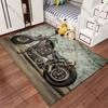 Vintage customized motorcycle design carpet Yoga living room room decor children's crawling mat doormat area rug