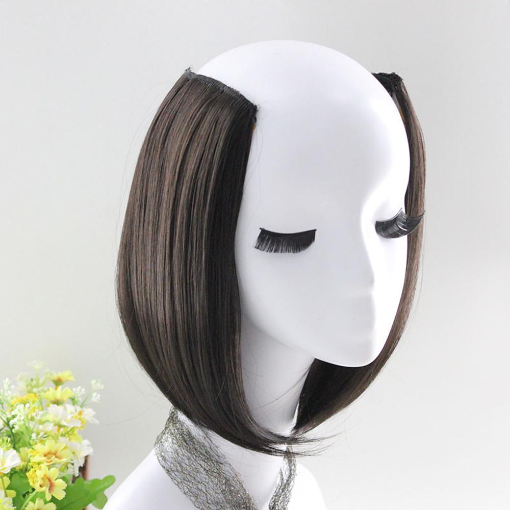 1Pc 2 Clip In Hair Extensions Straight Girl Wig Hair