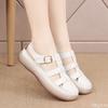 Fashion 2025 Summer new high-quality women's retro hollowed out sandals with soft sole versatile toe cover a popular single shoe