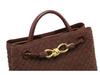 2024 Autumn/Winter Frosted Woven Crossbody Tote with Metal Butterfly Buckle for Women