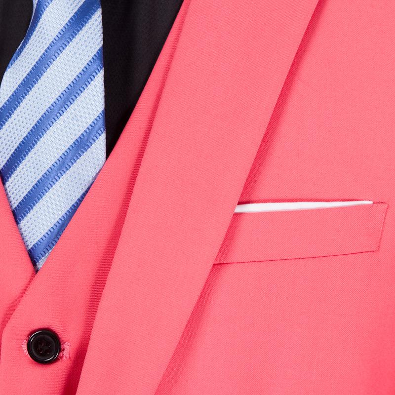 Men's Korean Style Slim Fit Wedding Tuxedo Three-Piece Suit