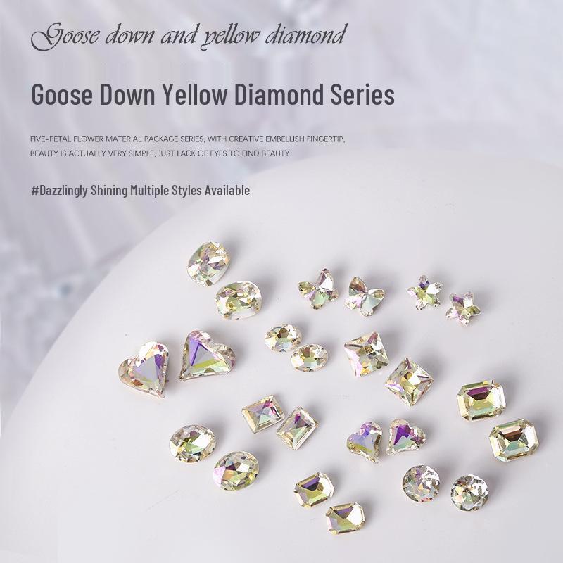 

Yellow Heart & Butterfly Velvet Rhinestones for Nail Art - 10 Pieces