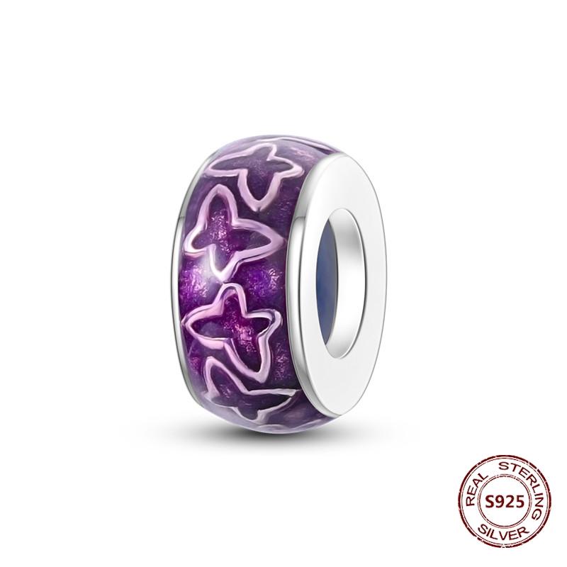 Copper Buckle Copper Charm Blue Star Moon Bead Butterfly Suitable For Original Bracelet Zircon Fine Diy Jewelry