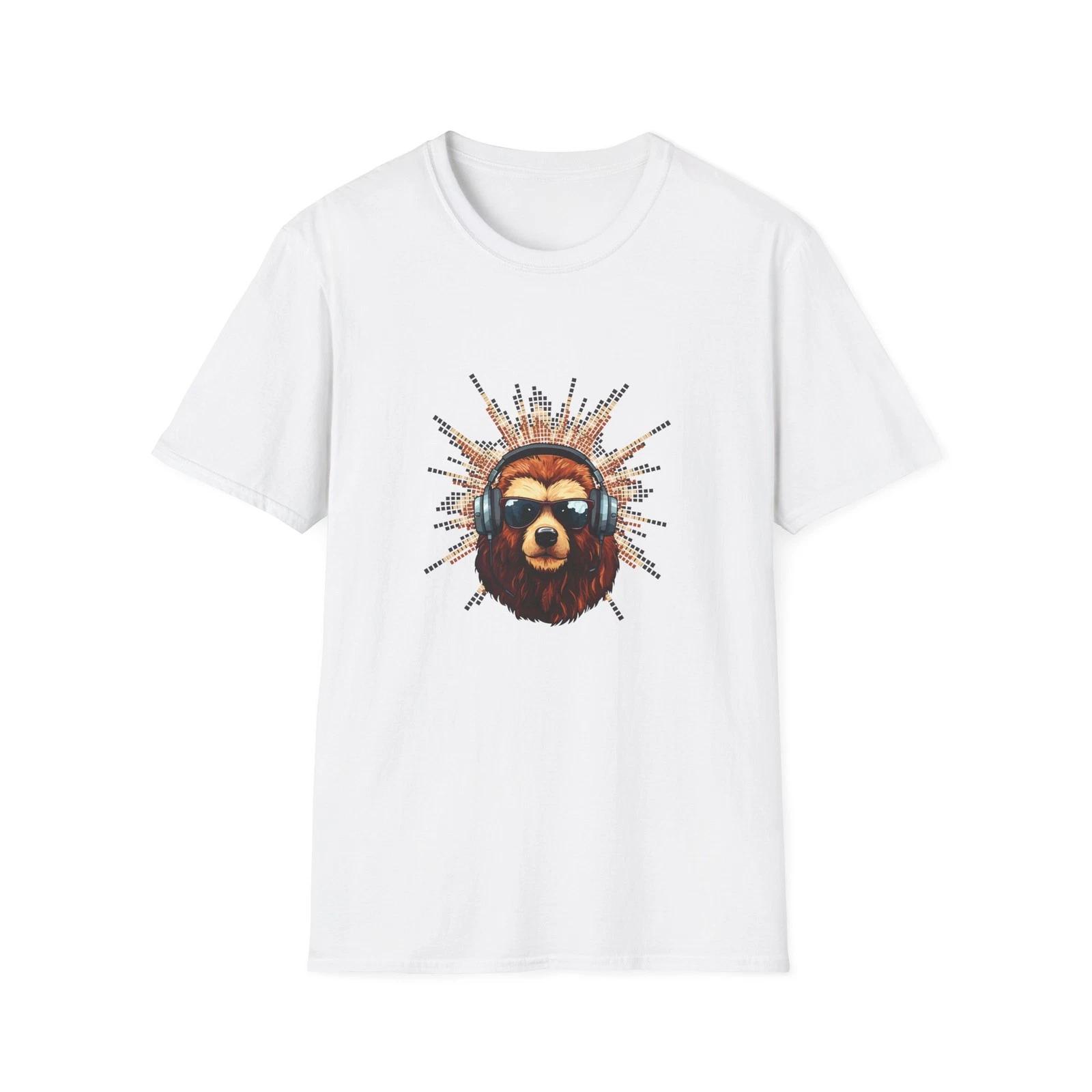

Sunglass Bear Head T-Shirt | Retro animal Graphic Tee | Personalized gift S