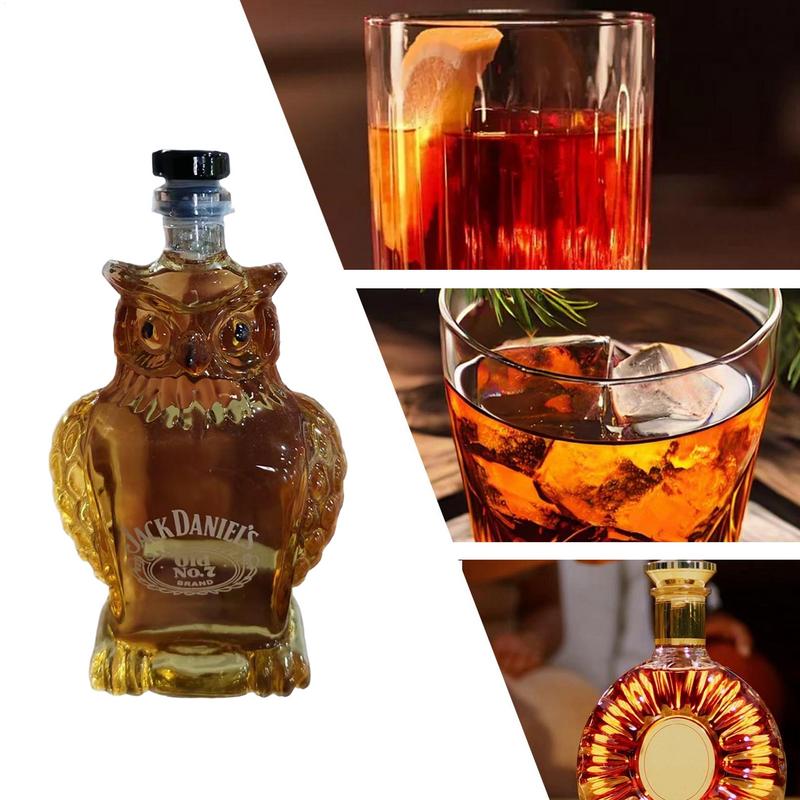 Whiskey Liquor Decanter Animal Statue Glass Bottle Whiskey Decanter Liquor Bottle Home Decorations Wine Container for Alcohol