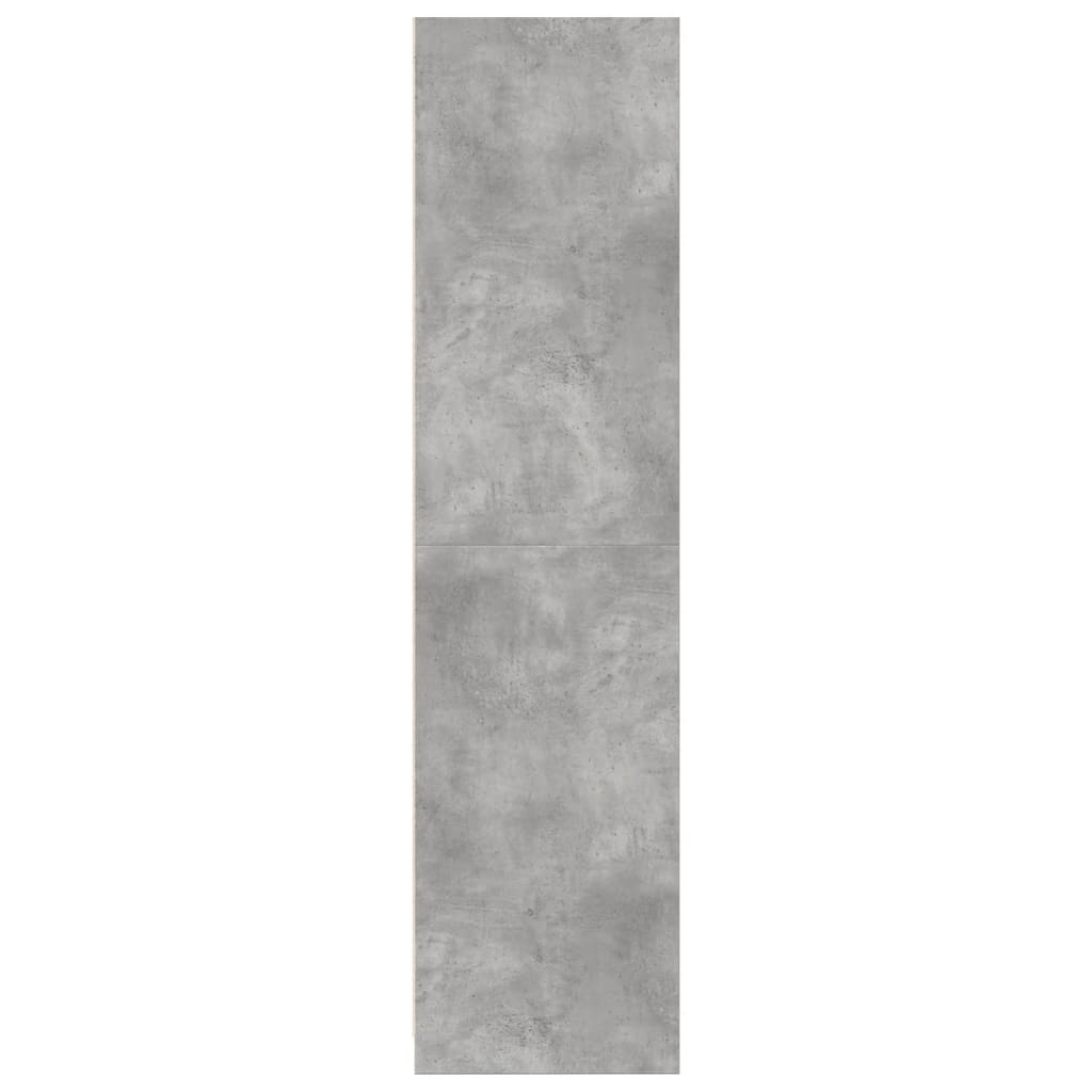 Vidaxl Wardrobe, Concrete Gray Color, 100X50X200 Cm, Chipboard