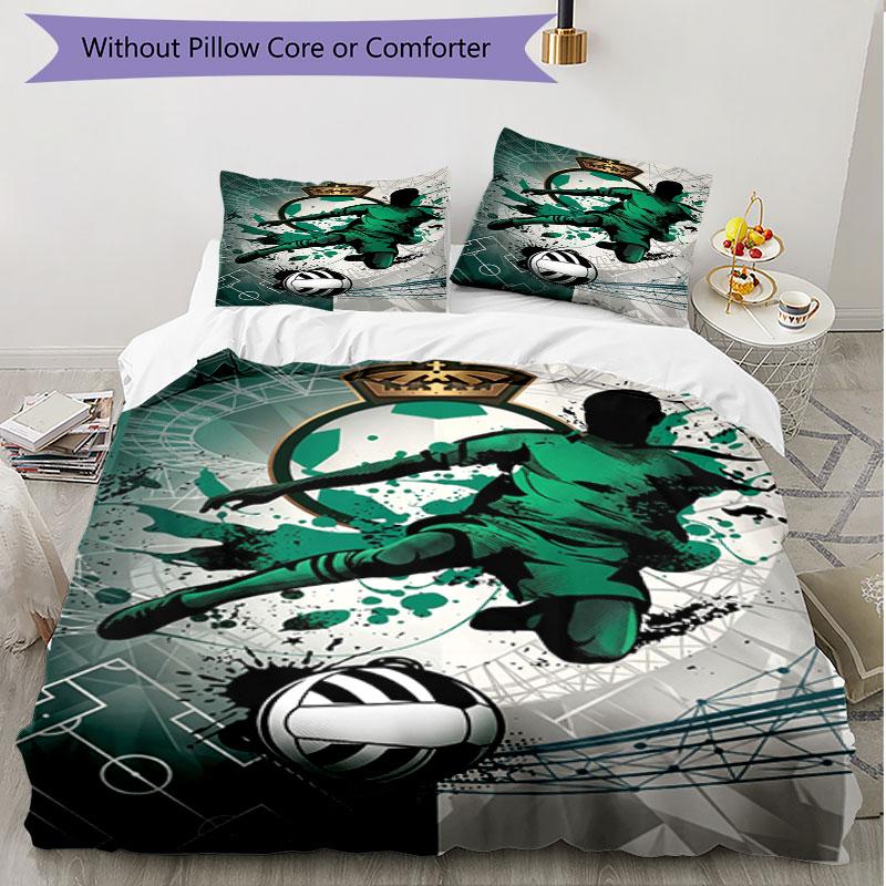 3pcs Duvet Cover Set (1*Duvet Cover + 2*Pillowcase, Without Core), Club Santos Laguna Print Soft All‑Season Bedding Set, Home Bedroom Decor Gift