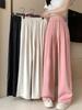 Spring 2026 Plus Size Women's Drawstring Elastic Waist Wide Leg Suit Pants