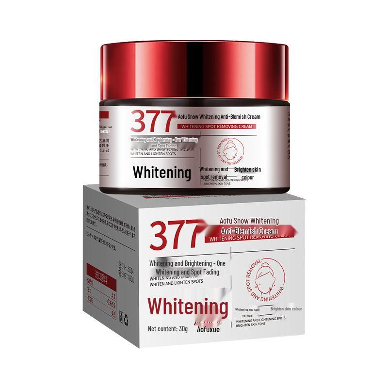 Crème Anti-Taches Blancheur et Hydratante 377 - Soin Visage Hydratant, Non Gras, Non Irritant pour l'Élimination des Taches de Rousseur.