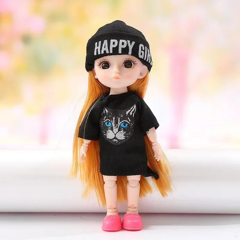 Bambola BJD 1/12 16cm Fai da te Mobile 13 Articolazioni Moda Carina Figura Principessa Regalo Ragazza Giocattoli per Bambini con Vestiti e Scarpe