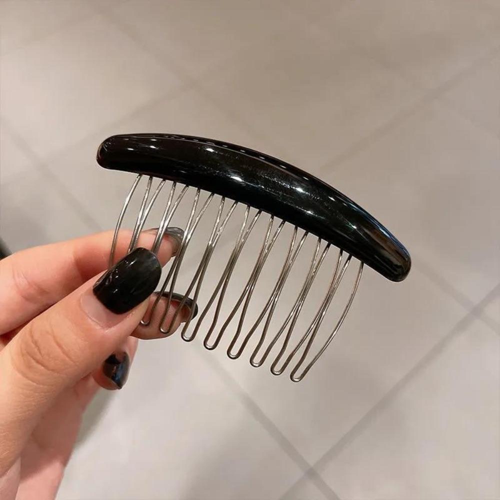 

Акриловый модный темпераментный нескользящий гребень для волос гребень для волос аксессуары для волос на выход гребень для волос шпилька 1PCS чёрный