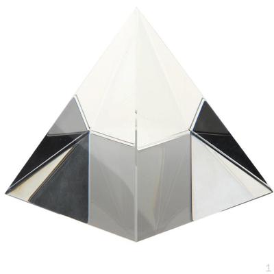 4" Clear Crystal Glass Pyramid Pendant Gift Paperweight