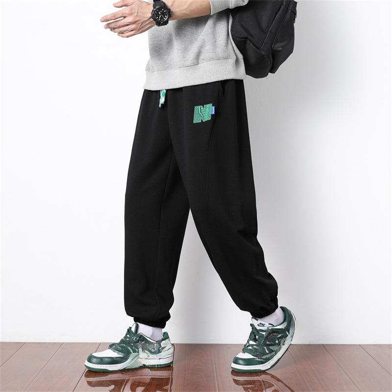 

Брюки мужские весенние трендовые спортивные штаны со шнурком свободные серые спортивные штаны мужские удобные красивые повседневные длинные брюки M