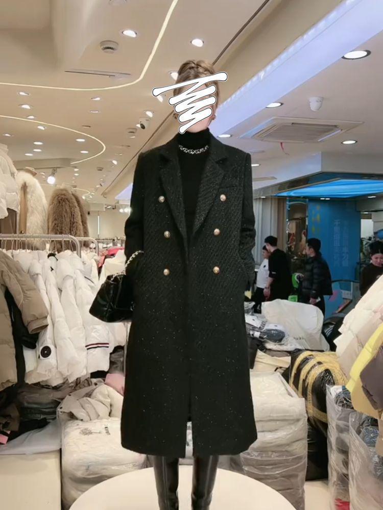 Korean Style Wool & Down Jacket Clearance: Long Double-Breasted Coats & Short Down Cotton Jackets
