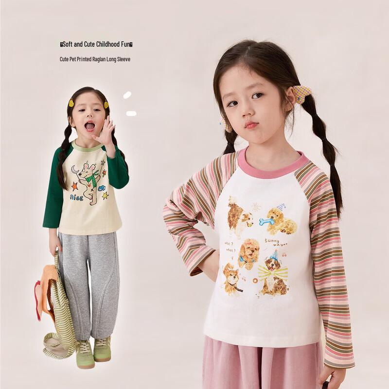 LUSON Baby Girl s Casual Long Sleeve Raglan T-Shirt 90