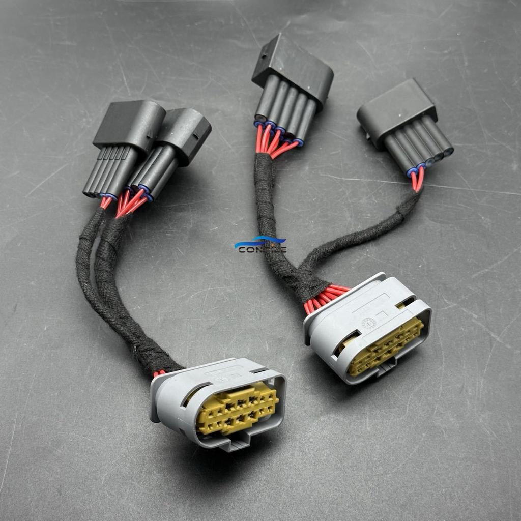 A pair for W221 Mercedes Benz S car headlights upgrade from previous models to later models, headlight adapter wire harness