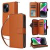 R20 For iPhone 14/13 Case Zipper Pocket Leather Phone Cover Stand View