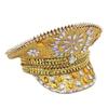 Gleaming Rhinestones Sparkly Captain Hat Crystal Sailor Hat for Music Festivals