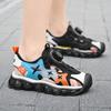 Kids' Rotating Buckle Sandals Breathable Mesh Non-slip Air Cushion Sole Beach Shoes