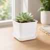 Plastic Square Planter Pot With Drainage Holes For Indoor Gardening