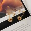 Drop Dangle Earrings with Chain Tassel Back Hook Post Women's Minimalist Luxury Unique Ear Jewelry