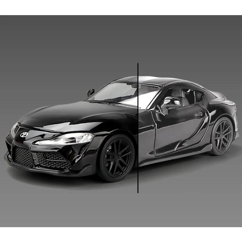 1/32 Toyota Supra GR Fast & Furious Supercar Alloy Car Model Sound and Light Pull Back Children's Toy Collectibles Birthday Gift