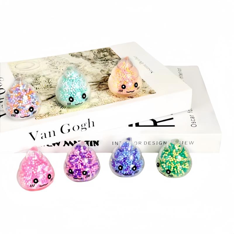 2Pcs Squishy Poop Stress Relief Balls Colorful Fidget Toys For Girls Kids Easter Basket Stuffers Stress-Relieving Toy