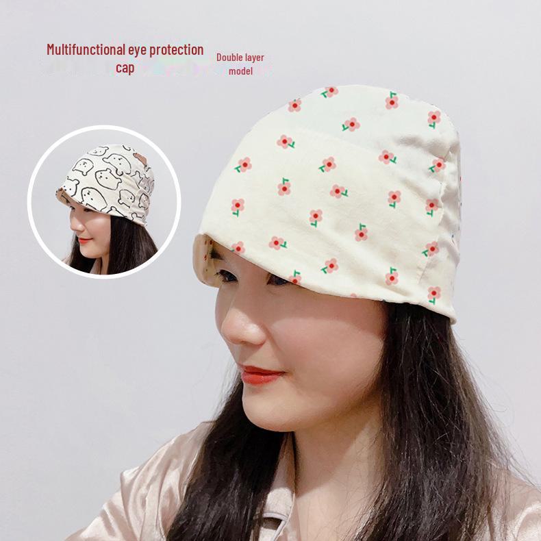 Lovely Tao Double-Layer Windproof Postpartum Hat - Warm & High-Elastic Cotton Head Protection for Pregnant Women