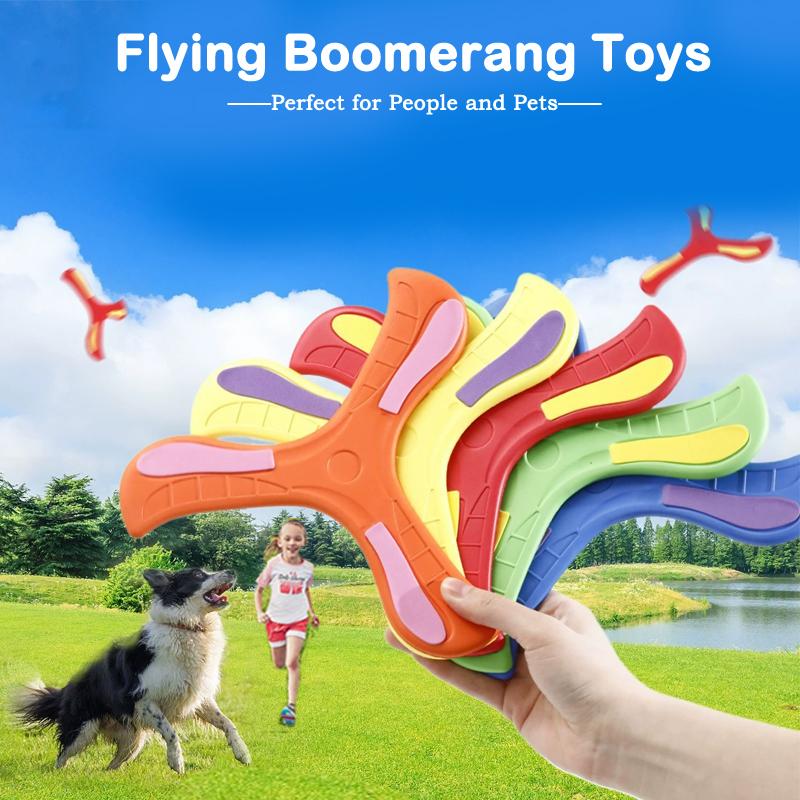 4/3/1pcs Soft Hand Throw Flying Boomerang Toy Funny Flying Discs Outdoor Sports Toys for Children Adults Interactive Puzzle Game