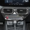 Carbon Fiber Car Multi-Media Console Frame Cover Center Console AC Air Vent Outlet Trim For Ford Mustang 2024 LHD