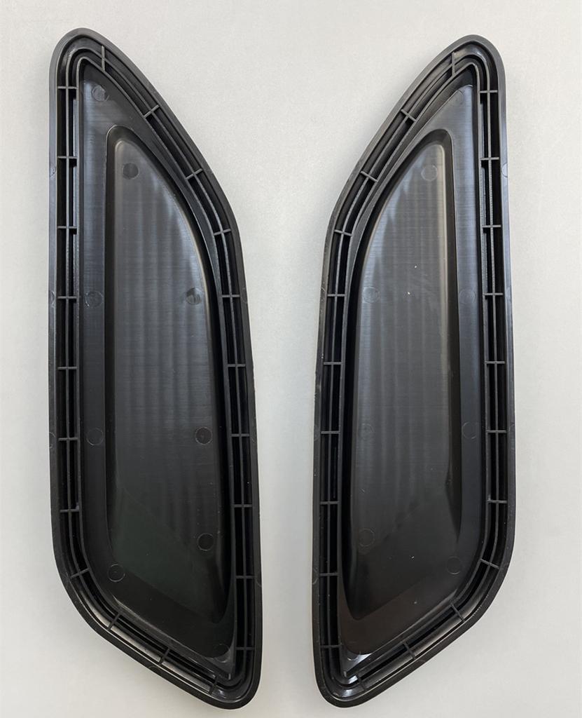 3Pcs Glossy Black ABS Car Air Flow Intake Hood Scoop Vent Bonnet Cover Universal